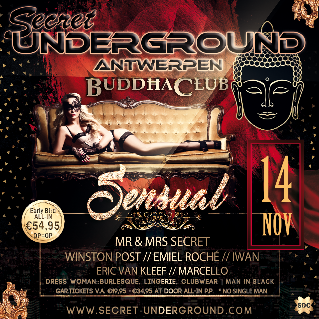 SU "Sensual All-In Antwerpen" BuddhaClub 14 Nov. (organiser's event image)